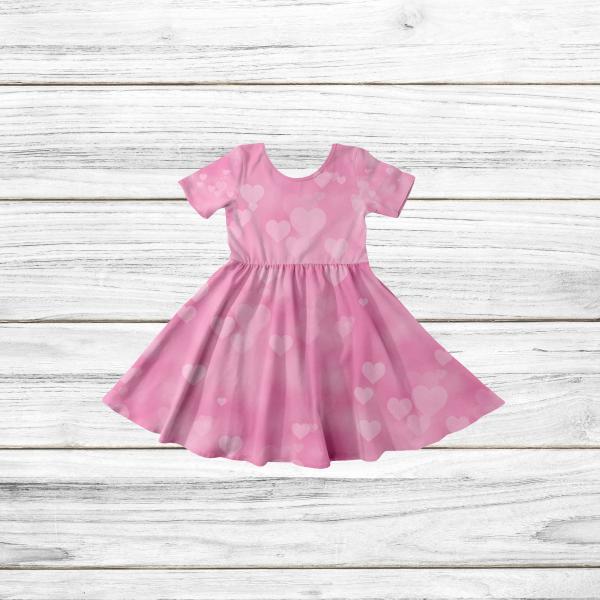 VORBESTELLUNG Jersey Allover Bokeh Hearts- Rosa